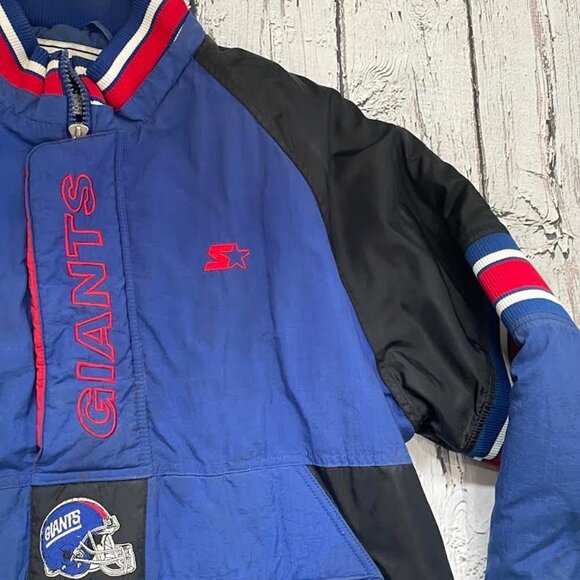 Vintage NFL Football New York Giants Starter Zip Up NFL Football Jacket - Picture 3 of 9
